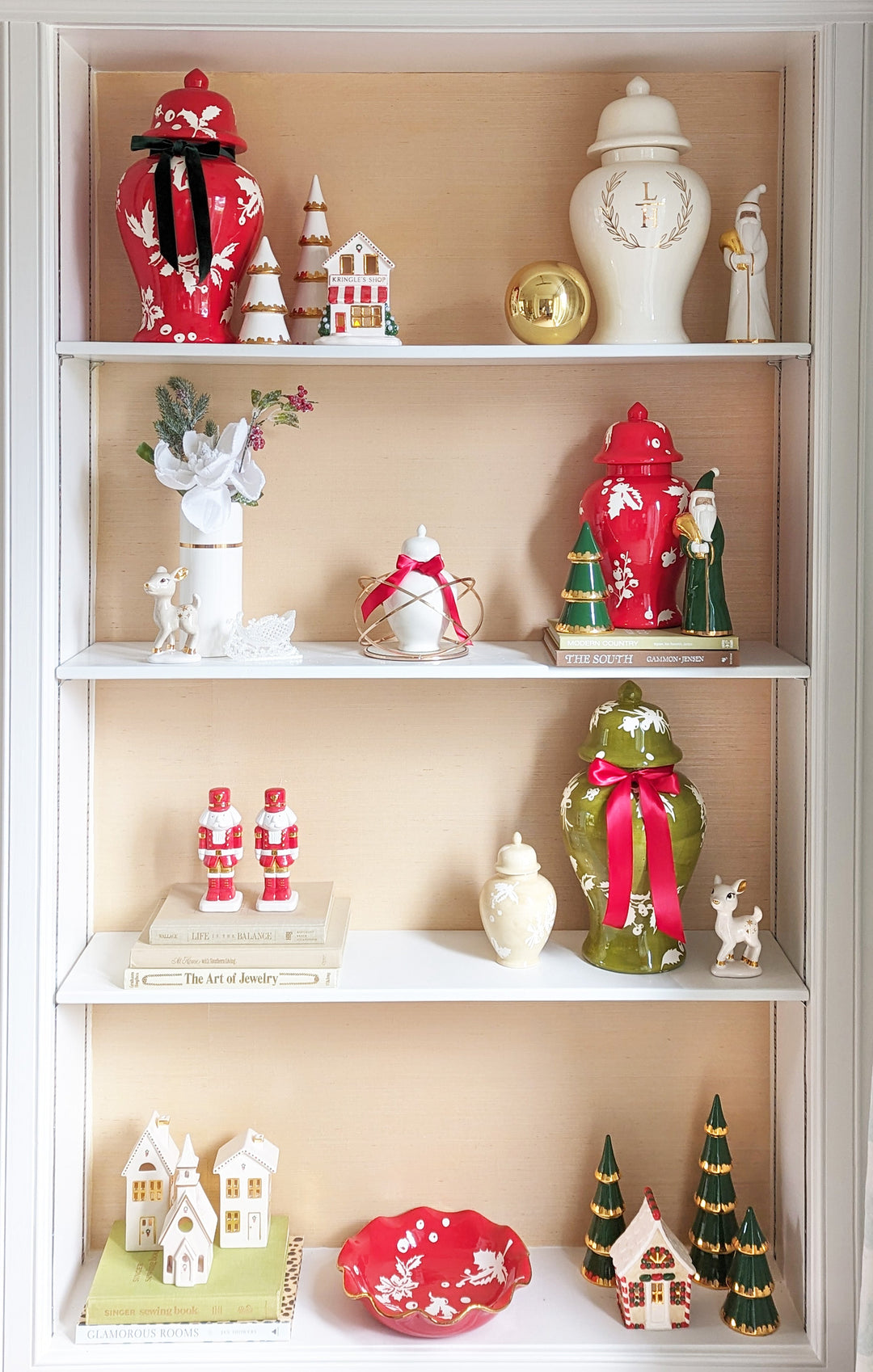 Ivory Christmas Village 3-Piece Set with 22K Gold Accents