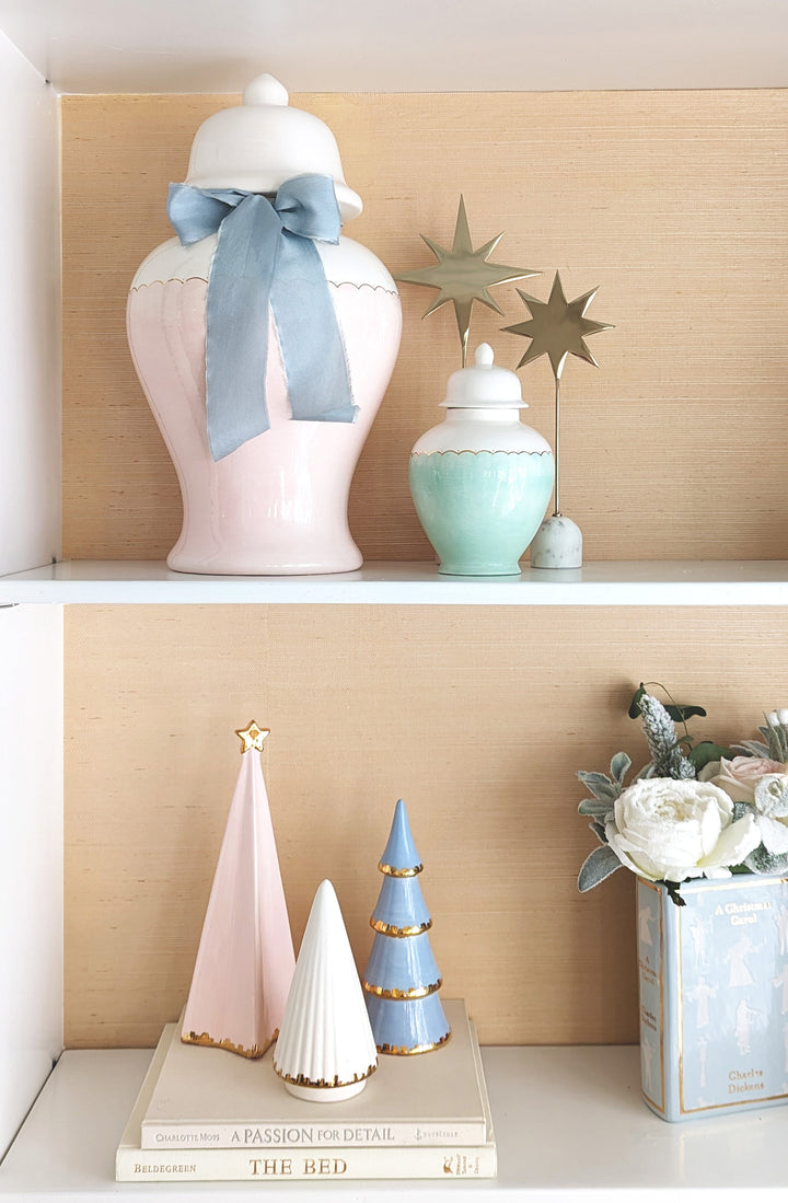 Christmas Classics Book Vase- A Christmas Carol in Hydrangea Light Blue