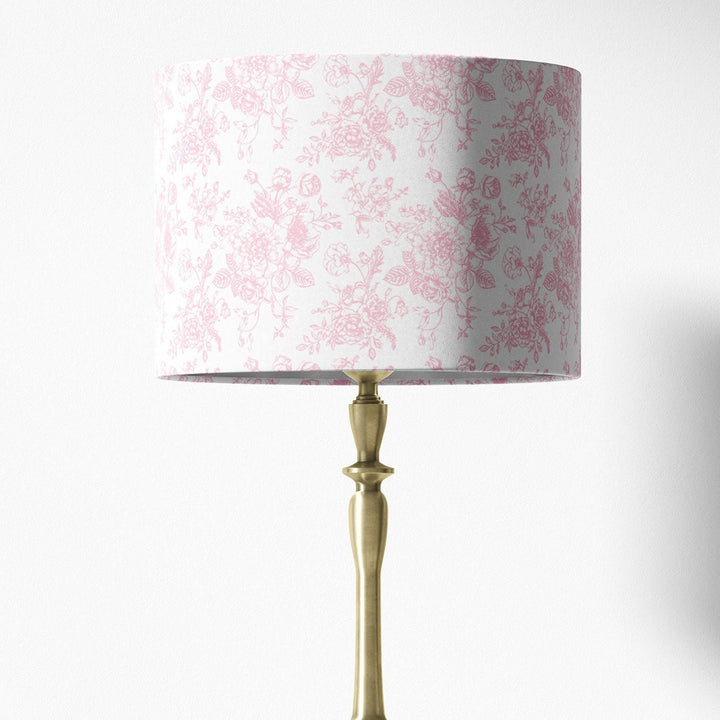 Pink Toile Lampshade in Rosecrest