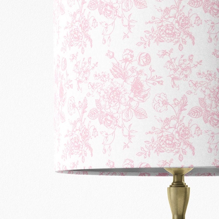 Blue Toile Lampshade in Rosecrest