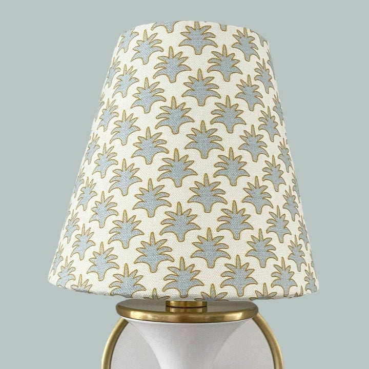 Blue and Beige Sconce Shade in Whitney